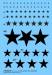 1/35 US Stars for Modern Vehicles (Black) (Decal)