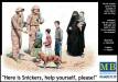 1/35 Here is Snickers! US Soldiers, Eastern Woman w/Children