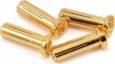 5.0mm Super Bullet Sold Gold Connectors (4 Male)