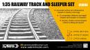 1/35 Railway Track And Sleeper Set (4) 71.42cm
