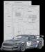 1/24 Ford Mustang GT4 Carbon Fiber Full Jacket Twill Weave Clear