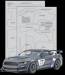 1/24 Ford Mustang GT4 Carbon Fiber Full Jacket Twill Weave Pewter