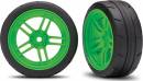 Tires/Wheels Glued 1.9 Front (2) Split-Spoke Green