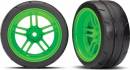 Tires/Wheels Glued 1.9 Rear (2) Split-Spoke Green