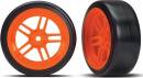 Tires/Wheels Glued 1.9 Front (2) Split-Spoke Drift Orange