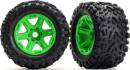Tires & Wheels Glued Green Carbide/Talon EXT (2)