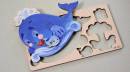 Whale 3D-Puzzle Coloring Model - 8 pieces