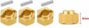 Set of (4) Brass Wheel Hex Extensions for TRX-4M 4MM