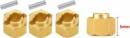 Set of (4) Brass Wheel Hex Extensions for TRX-4M 5MM